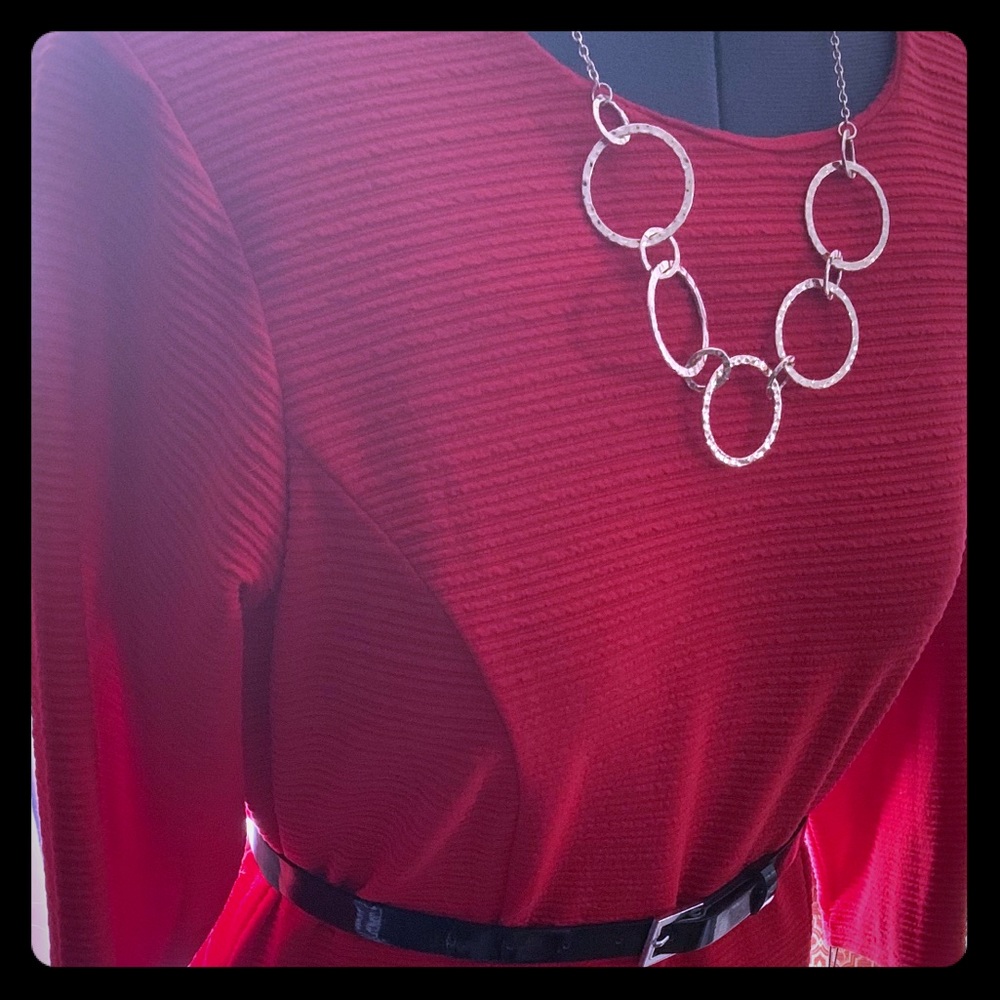 Red Calvin Klein Dress 18 NWT - Picture 1 of 4